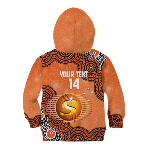 Perth Scorchers NAIDOC Week 2026 Custom Kid Hoodie 50 Years Deadly Indigenous Art Glitter Effect