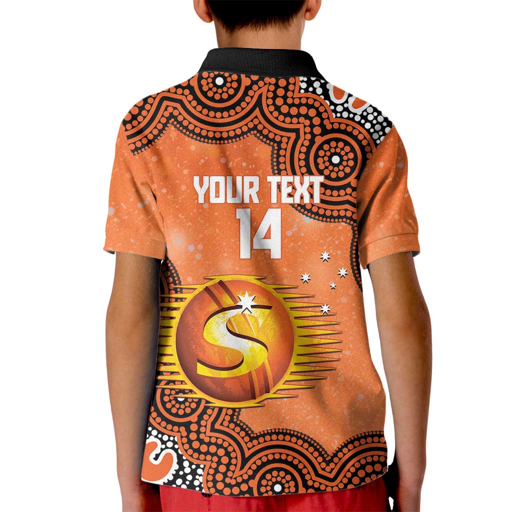 Perth Scorchers NAIDOC Week 2026 Custom Kid Polo Shirt 50 Years Deadly Indigenous Art Glitter Effect