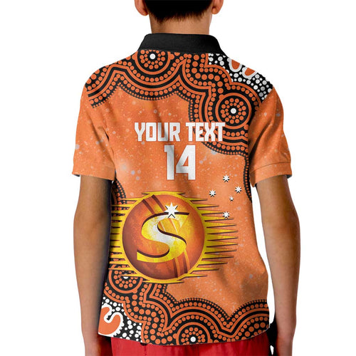 Perth Scorchers NAIDOC Week 2026 Custom Kid Polo Shirt 50 Years Deadly Indigenous Art Glitter Effect