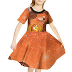 Perth Scorchers NAIDOC Week 2026 Custom Kid Short Sleeve Dress 50 Years Deadly Indigenous Art Glitter Effect