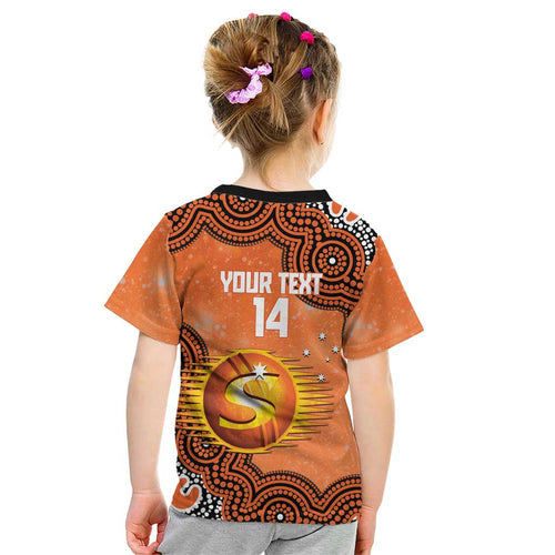 Perth Scorchers NAIDOC Week 2026 Custom Kid T Shirt 50 Years Deadly Indigenous Art Glitter Effect