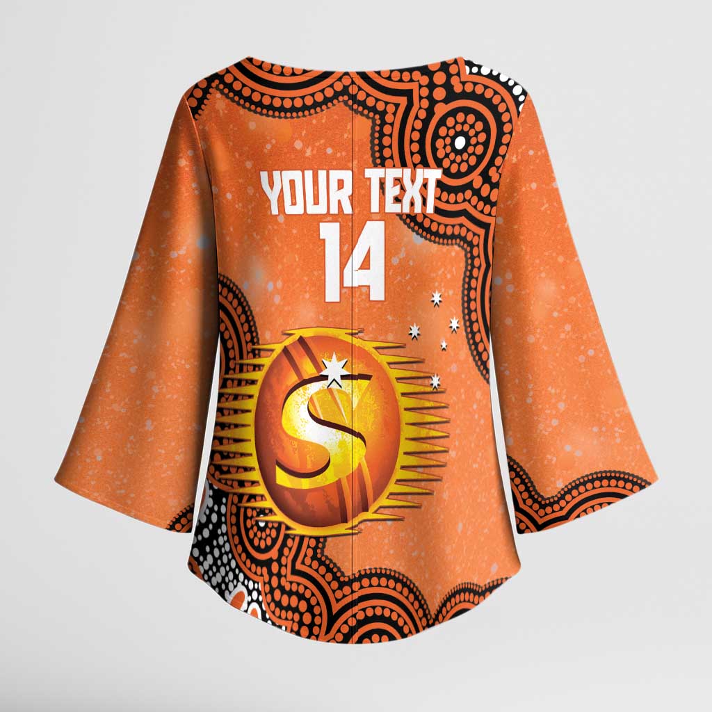 Perth Scorchers NAIDOC Week 2026 Custom Kimono Sleeve Blouse 50 Years Deadly Indigenous Art Glitter Effect