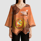 Perth Scorchers NAIDOC Week 2026 Custom Kimono Sleeve Blouse 50 Years Deadly Indigenous Art Glitter Effect