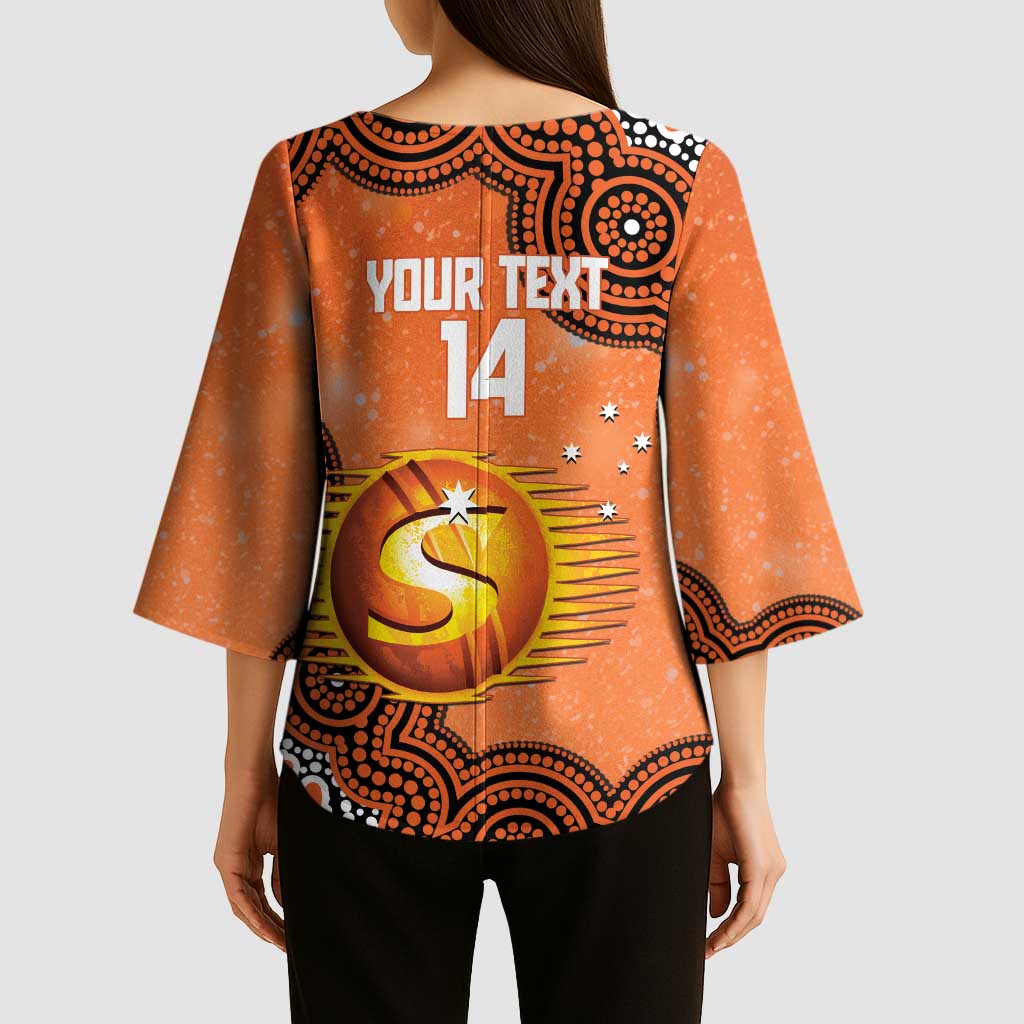 Perth Scorchers NAIDOC Week 2026 Custom Kimono Sleeve Blouse 50 Years Deadly Indigenous Art Glitter Effect
