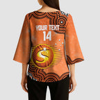 Perth Scorchers NAIDOC Week 2026 Custom Kimono Sleeve Blouse 50 Years Deadly Indigenous Art Glitter Effect