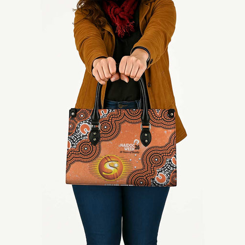 Perth Scorchers NAIDOC Week 2026 Custom Leather Bag 50 Years Deadly Indigenous Art Glitter Effect