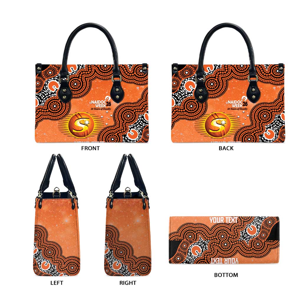 Perth Scorchers NAIDOC Week 2026 Custom Leather Bag 50 Years Deadly Indigenous Art Glitter Effect