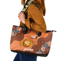 Perth Scorchers NAIDOC Week 2026 Custom Leather Tote Bag 50 Years Deadly Indigenous Art Glitter Effect