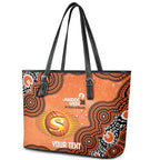 Perth Scorchers NAIDOC Week 2026 Custom Leather Tote Bag 50 Years Deadly Indigenous Art Glitter Effect