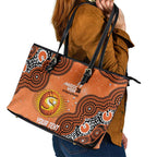 Perth Scorchers NAIDOC Week 2026 Custom Leather Tote Bag 50 Years Deadly Indigenous Art Glitter Effect