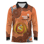 Perth Scorchers NAIDOC Week 2026 Custom Long Sleeve Polo Shirt 50 Years Deadly Indigenous Art Glitter Effect