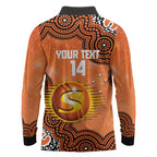 Perth Scorchers NAIDOC Week 2026 Custom Long Sleeve Polo Shirt 50 Years Deadly Indigenous Art Glitter Effect
