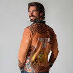 Perth Scorchers NAIDOC Week 2026 Custom Long Sleeve Polo Shirt 50 Years Deadly Indigenous Art Glitter Effect