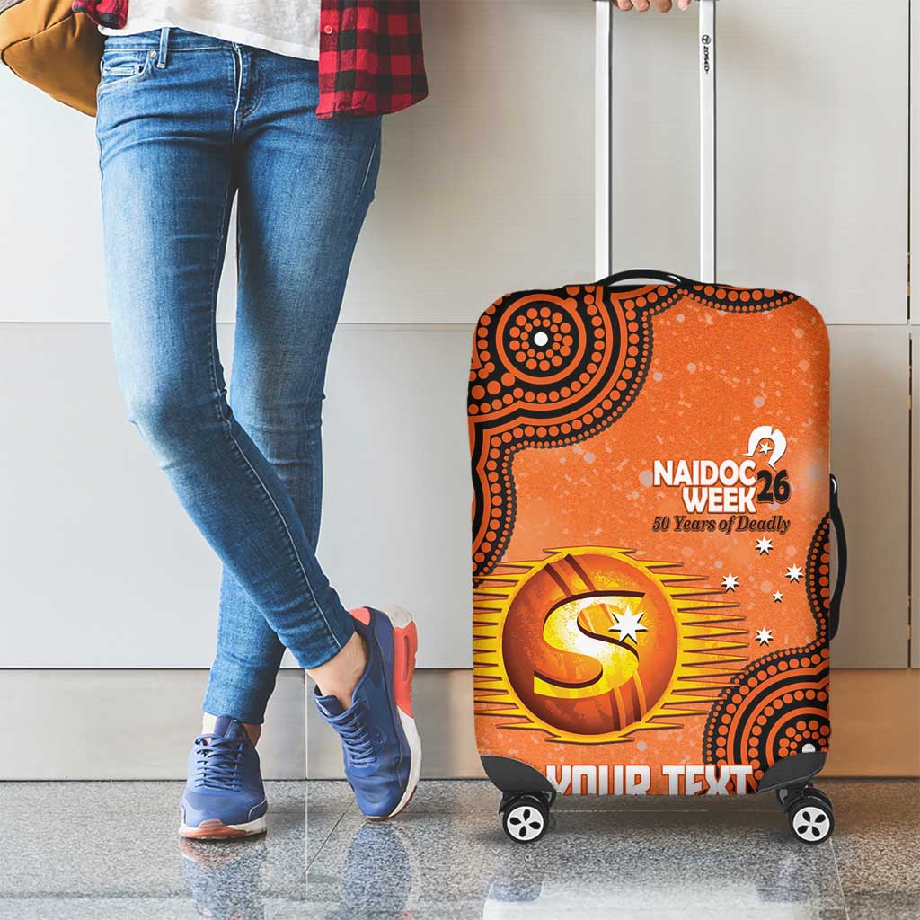 Perth Scorchers NAIDOC Week 2026 Custom Luggage Cover 50 Years Deadly Indigenous Art Glitter Effect
