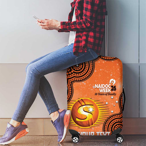 Perth Scorchers NAIDOC Week 2026 Custom Luggage Cover 50 Years Deadly Indigenous Art Glitter Effect