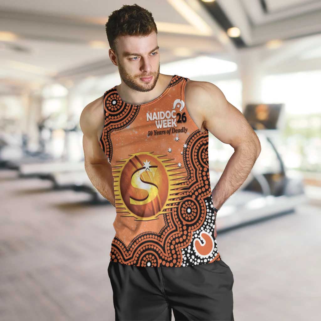 Perth Scorchers NAIDOC Week 2026 Custom Men Tank Top 50 Years Deadly Indigenous Art Glitter Effect
