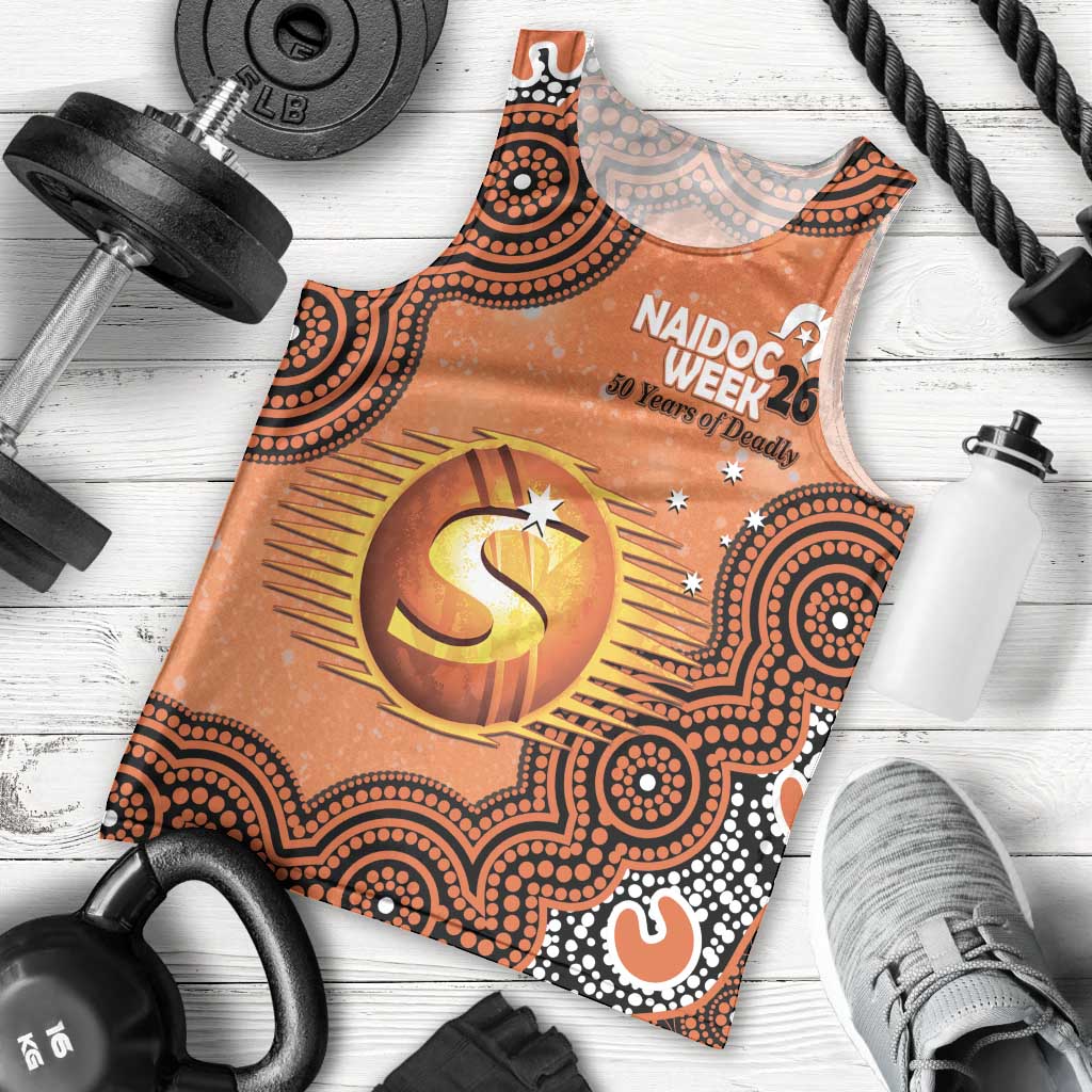 Perth Scorchers NAIDOC Week 2026 Custom Men Tank Top 50 Years Deadly Indigenous Art Glitter Effect