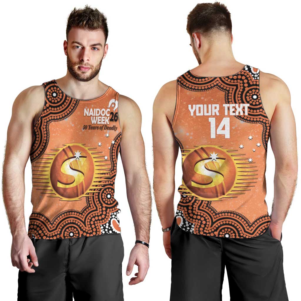 Perth Scorchers NAIDOC Week 2026 Custom Men Tank Top 50 Years Deadly Indigenous Art Glitter Effect