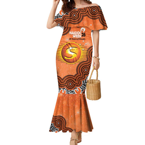 Perth Scorchers NAIDOC Week 2026 Custom Mermaid Dress 50 Years Deadly Indigenous Art Glitter Effect