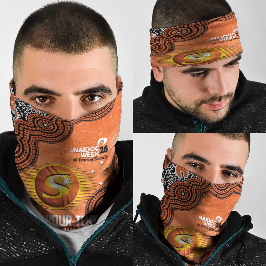 Perth Scorchers NAIDOC Week 2026 Custom Neck Gaiter 50 Years Deadly Indigenous Art Glitter Effect