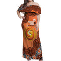 Perth Scorchers NAIDOC Week 2026 Custom Off Shoulder Maxi Dress 50 Years Deadly Indigenous Art Glitter Effect