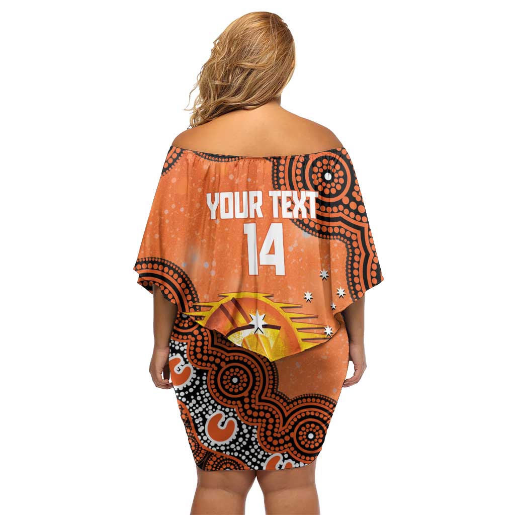 Perth Scorchers NAIDOC Week 2026 Custom Off Shoulder Short Dress 50 Years Deadly Indigenous Art Glitter Effect