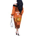 Perth Scorchers NAIDOC Week 2026 Custom Off The Shoulder Long Sleeve Dress 50 Years Deadly Indigenous Art Glitter Effect