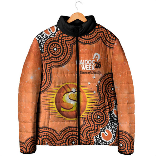 Perth Scorchers NAIDOC Week 2026 Custom Padded Jacket 50 Years Deadly Indigenous Art Glitter Effect