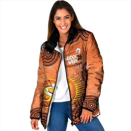 Perth Scorchers NAIDOC Week 2026 Custom Padded Jacket 50 Years Deadly Indigenous Art Glitter Effect