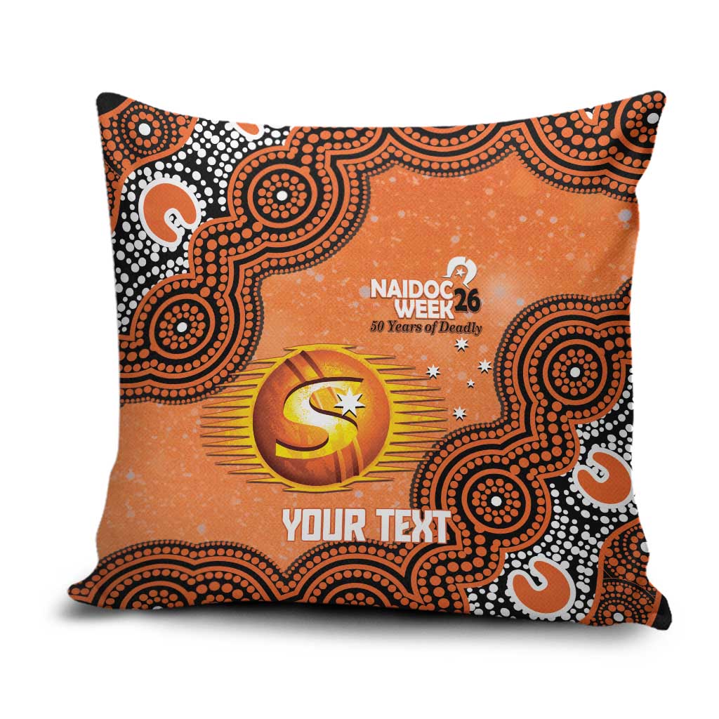 Perth Scorchers NAIDOC Week 2026 Custom Pillow Cover 50 Years Deadly Indigenous Art Glitter Effect