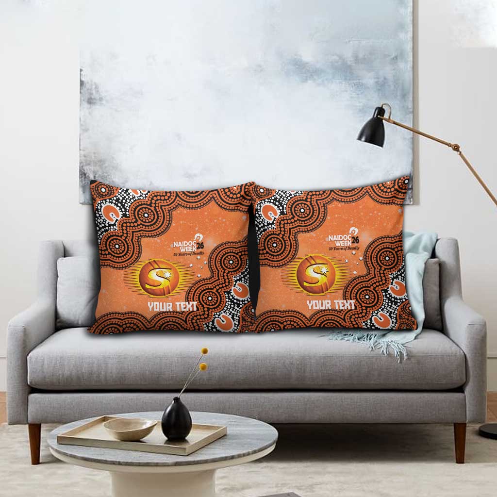 Perth Scorchers NAIDOC Week 2026 Custom Pillow Cover 50 Years Deadly Indigenous Art Glitter Effect