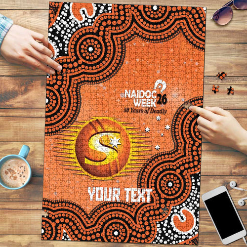 Perth Scorchers NAIDOC Week 2026 Custom Puzzle 50 Years Deadly Indigenous Art Glitter Effect