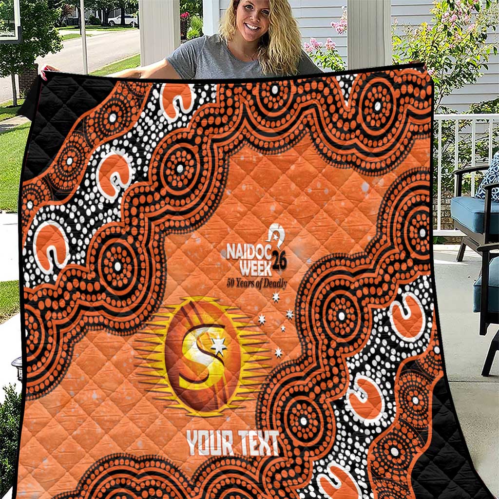 Perth Scorchers NAIDOC Week 2026 Custom Quilt 50 Years Deadly Indigenous Art Glitter Effect