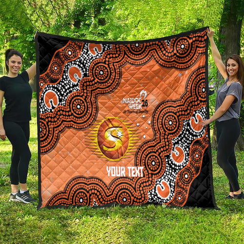Perth Scorchers NAIDOC Week 2026 Custom Quilt 50 Years Deadly Indigenous Art Glitter Effect