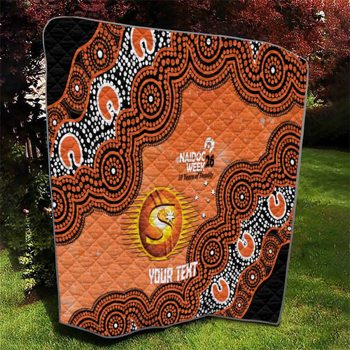 Perth Scorchers NAIDOC Week 2026 Custom Quilt 50 Years Deadly Indigenous Art Glitter Effect