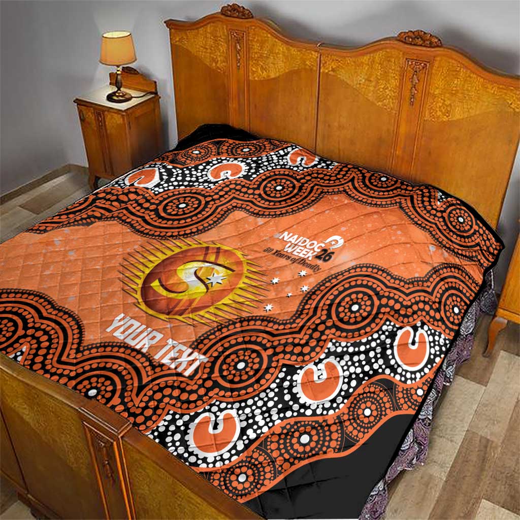 Perth Scorchers NAIDOC Week 2026 Custom Quilt 50 Years Deadly Indigenous Art Glitter Effect