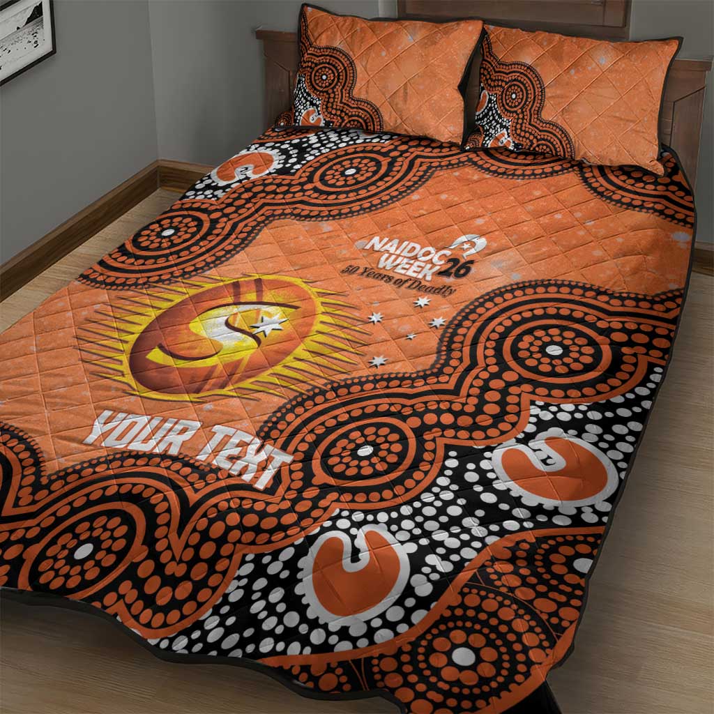Perth Scorchers NAIDOC Week 2026 Custom Quilt Bed Set 50 Years Deadly Indigenous Art Glitter Effect