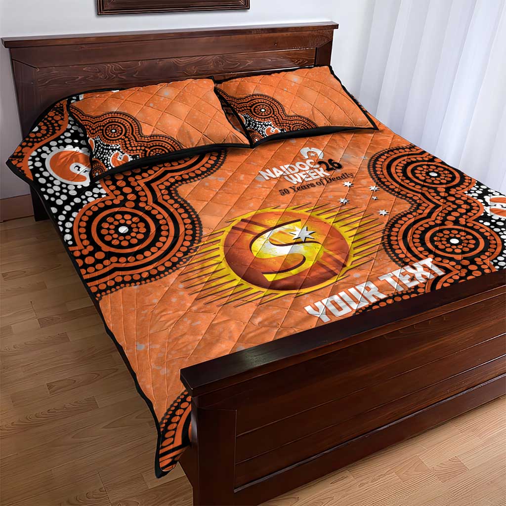 Perth Scorchers NAIDOC Week 2026 Custom Quilt Bed Set 50 Years Deadly Indigenous Art Glitter Effect