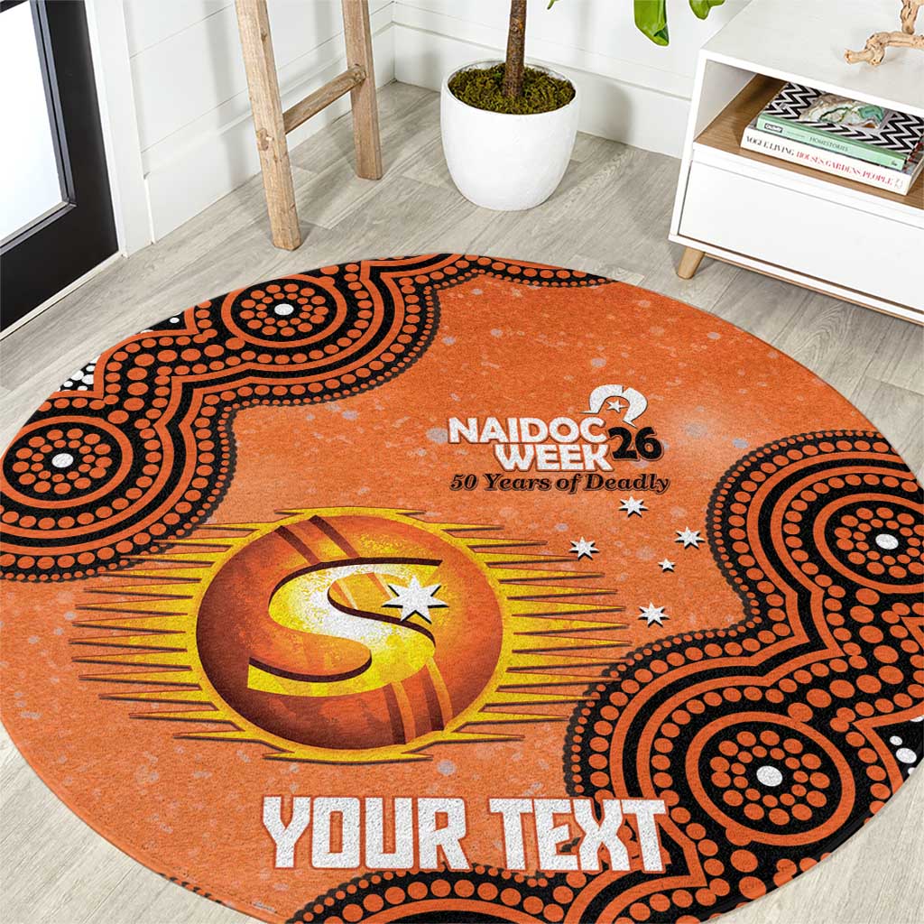 Perth Scorchers NAIDOC Week 2026 Custom Round Carpet 50 Years Deadly Indigenous Art Glitter Effect