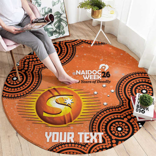 Perth Scorchers NAIDOC Week 2026 Custom Round Carpet 50 Years Deadly Indigenous Art Glitter Effect