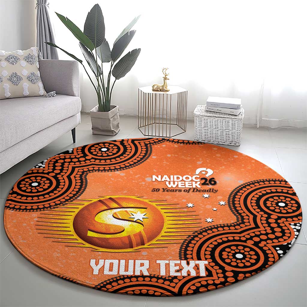Perth Scorchers NAIDOC Week 2026 Custom Round Carpet 50 Years Deadly Indigenous Art Glitter Effect