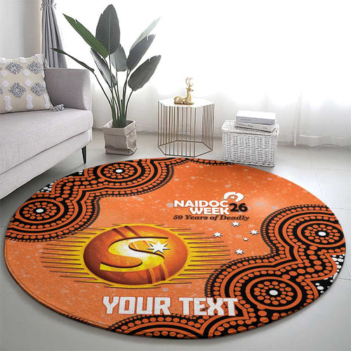 Perth Scorchers NAIDOC Week 2026 Custom Round Carpet 50 Years Deadly Indigenous Art Glitter Effect