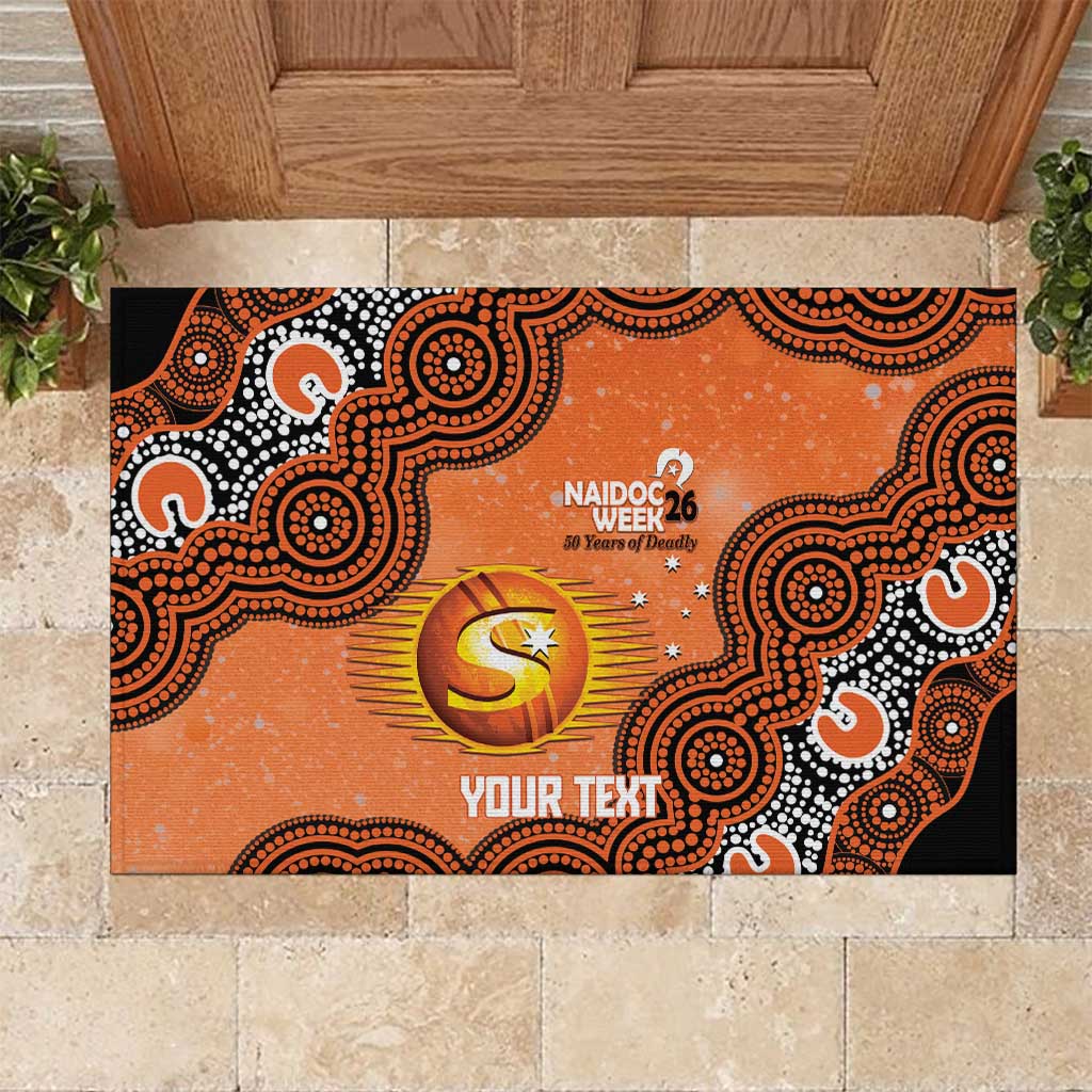 Perth Scorchers NAIDOC Week 2026 Custom Rubber Doormat 50 Years Deadly Indigenous Art Glitter Effect