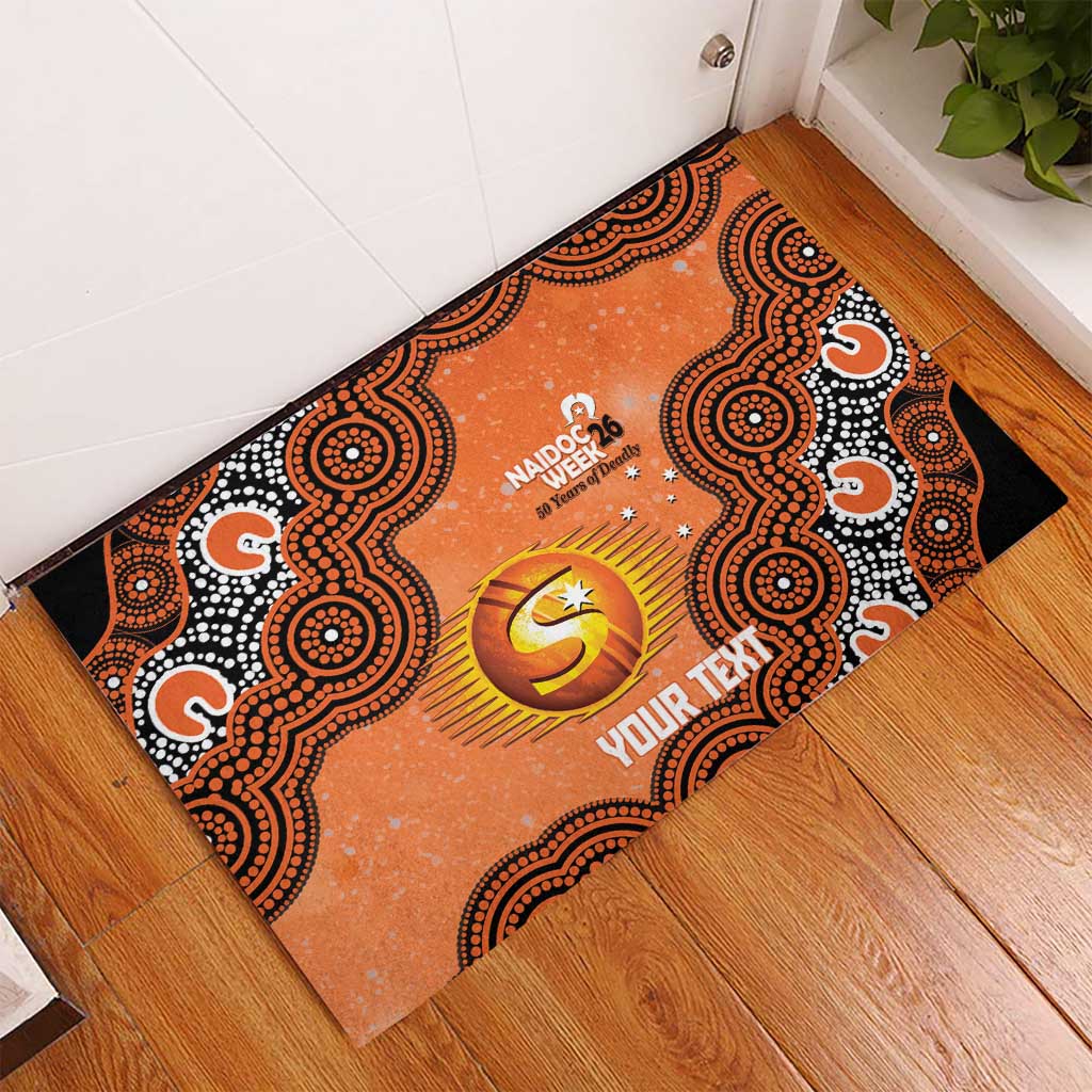 Perth Scorchers NAIDOC Week 2026 Custom Rubber Doormat 50 Years Deadly Indigenous Art Glitter Effect