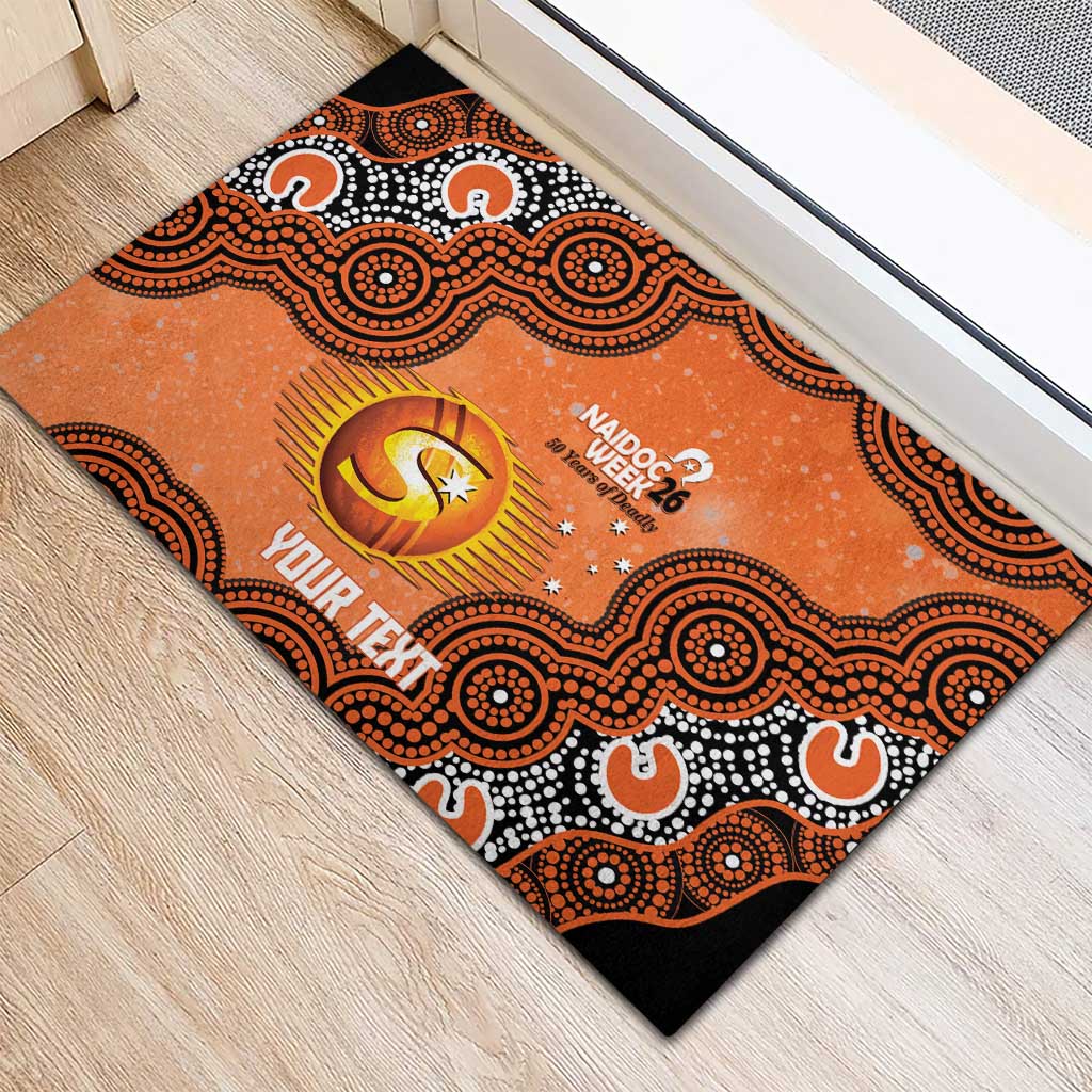 Perth Scorchers NAIDOC Week 2026 Custom Rubber Doormat 50 Years Deadly Indigenous Art Glitter Effect