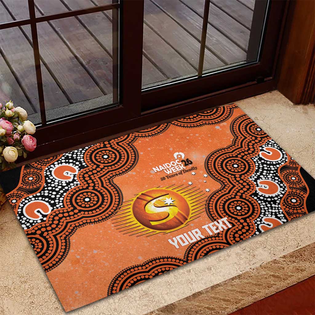 Perth Scorchers NAIDOC Week 2026 Custom Rubber Doormat 50 Years Deadly Indigenous Art Glitter Effect