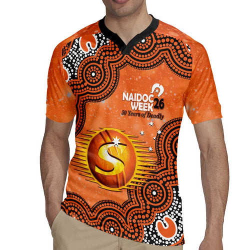 Perth Scorchers NAIDOC Week 2026 Custom Rugby Jersey 50 Years Deadly Indigenous Art Glitter Effect