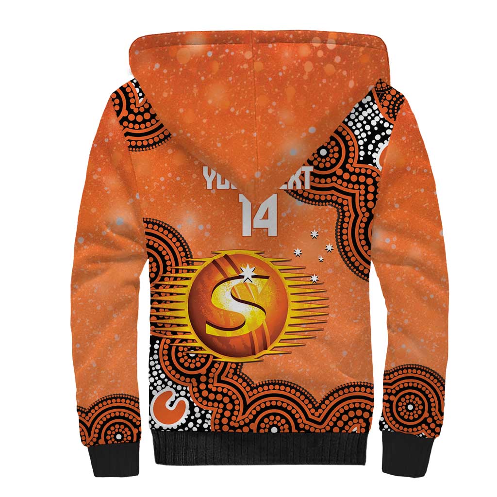Perth Scorchers NAIDOC Week 2026 Custom Sherpa Hoodie 50 Years Deadly Indigenous Art Glitter Effect