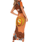 Perth Scorchers NAIDOC Week 2026 Custom Short Sleeve Bodycon Dress 50 Years Deadly Indigenous Art Glitter Effect