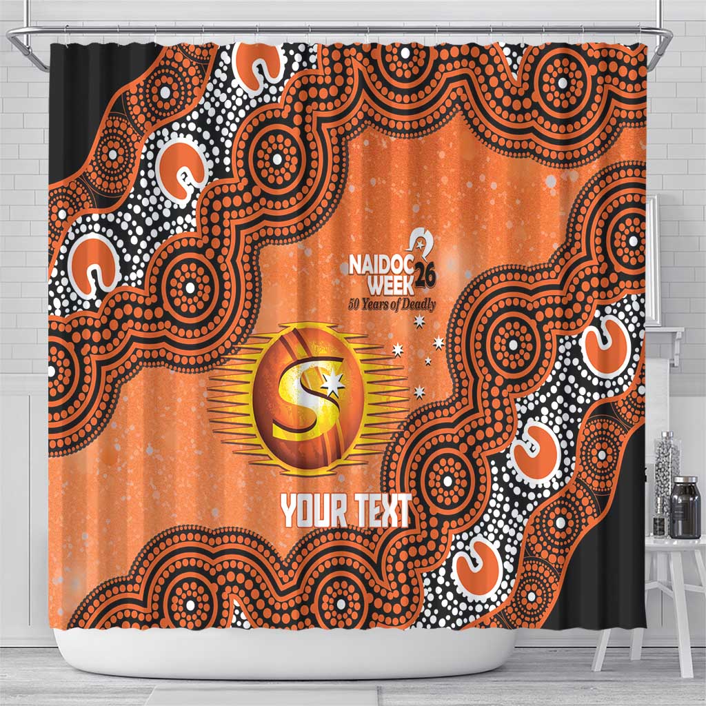 Perth Scorchers NAIDOC Week 2026 Custom Shower Curtain 50 Years Deadly Indigenous Art Glitter Effect